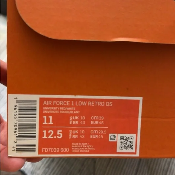 Nike Air Force 1 “Color of the Month” University Red - Picture 5 of 5